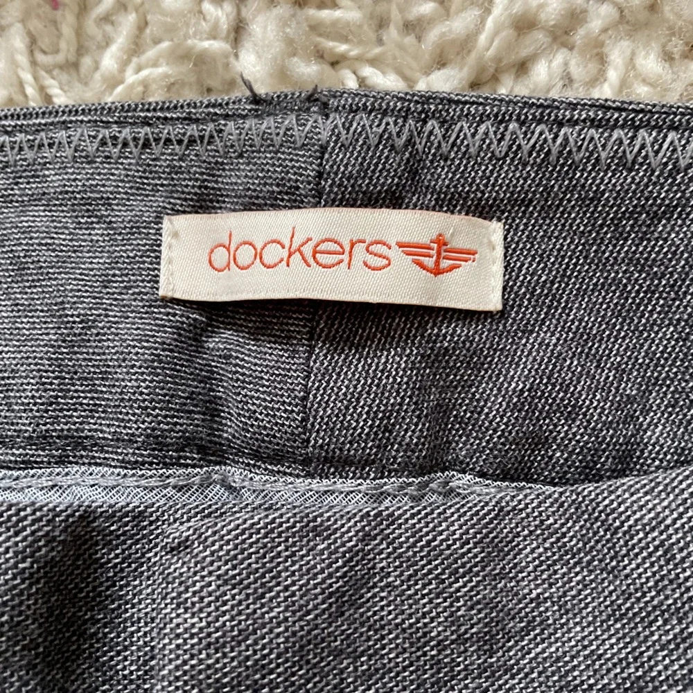 Dockers Gray‎ Wide Leg Dress Pants Womens Size 4M Stretch Work Trousers